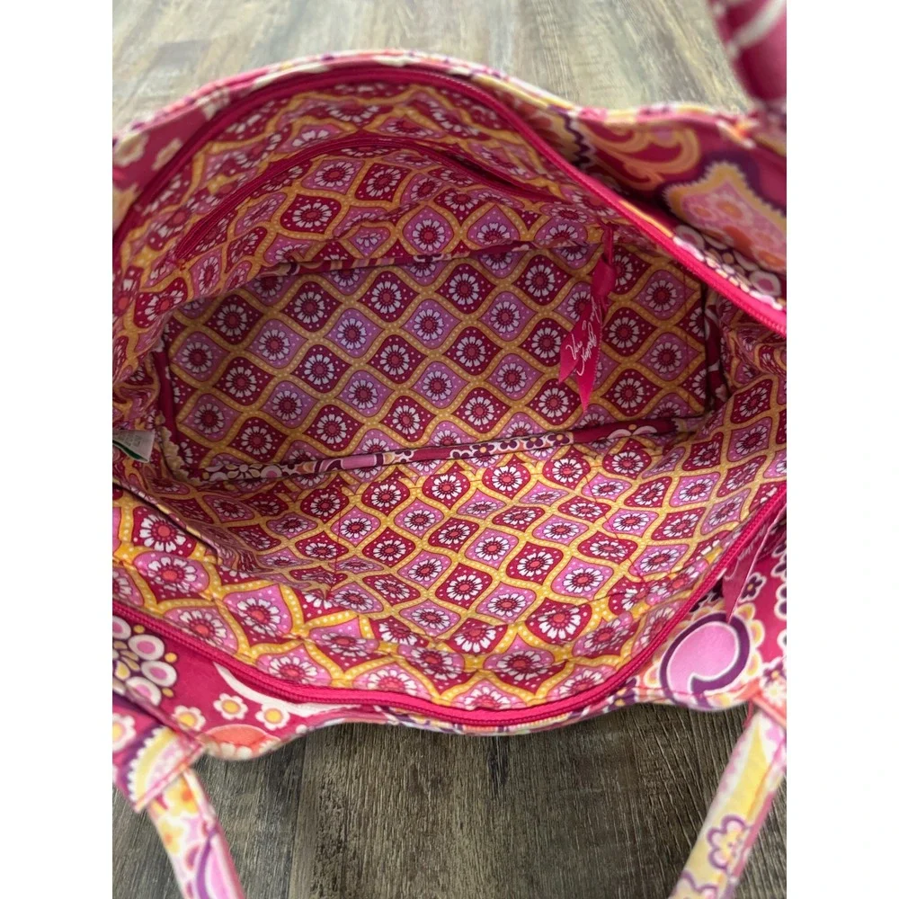 Vera Bradley Raspberry Paisley Little Betsy Tote Shoulder Fizz Gabby Handbag